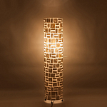 Торшер из перламутра на металлическом каркасе Indonesian Cylinder 2 варинант исполнения - 2 | Loft Concept в Уфе