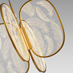 Люстра с гравировкой на акриловых плафонах Gravyura Bronze D 50 см варинант исполнения - 3 | Loft Concept в Уфе