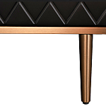 Комод черный округлой формы с рельефным фасадом Black Cut варинант исполнения - 7 | Loft Concept в Уфе