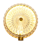 Бра с плафоном из рельефного стекла Peony Glass Bronze  варинант исполнения - 1 | Loft Concept в Уфе