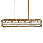 Люстра прямоугольная из толстого литого стекла Cast Glass варинант исполнения - 1 | Loft Concept в Уфе