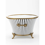 Кашпо Black white stripe варинант исполнения - 3 | Loft Concept в Уфе