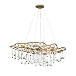 Люстра подвесная золотого цвета с металлическим сетчатым основанием и стеклянными каплевидными подвесками Hinkley варинант исполнения - 7 | Loft Concept в Уфе