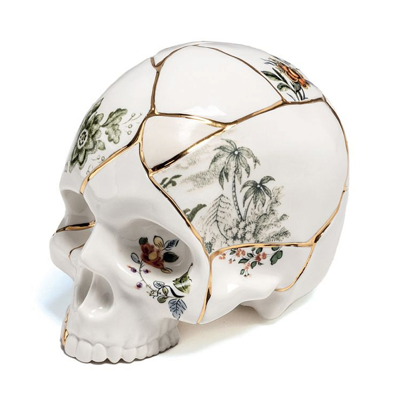 Статуэтка Seletti Skull Белый Золотой Мульти в Уфе | Loft Concept 