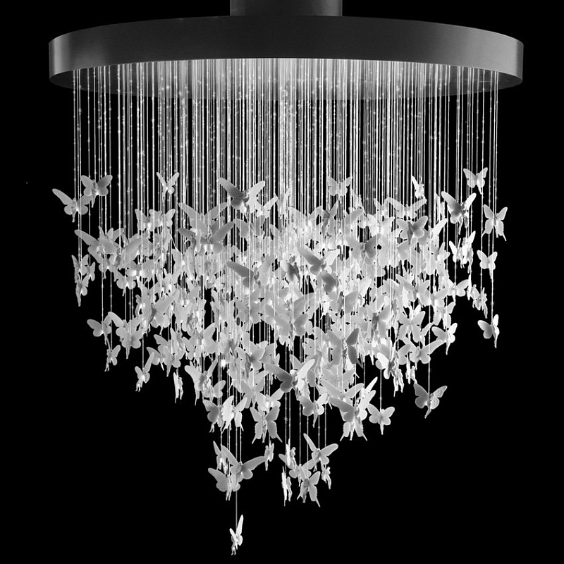 Люстра Night Fairy Chandelier Белый Черный в Уфе | Loft Concept 