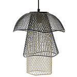 Подвесной светильник Black Grey Mesh Tube Lampshade Hanging Lamp варинант исполнения - 1 | Loft Concept в Уфе