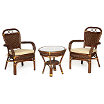 Комплект террасный из ротанга Eloise коричневый варинант исполнения - 1 | Loft Concept в Уфе