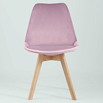 Стул с мягким велюровым сиденьем Arvika Pink варинант исполнения - 3 | Loft Concept в Уфе