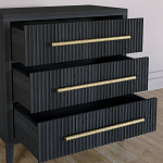 Комод Primo с 3 выдвижными ящиками Черный дуб варинант исполнения - 6 | Loft Concept в Уфе