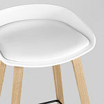 Барный стул на ножках из натурального дерева Boras White варинант исполнения - 7 | Loft Concept в Уфе