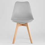 Стул с основой из пластика и мягким сиденьем Arvika Grey варинант исполнения - 2 | Loft Concept в Уфе