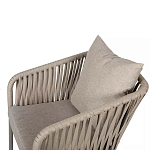 Стул серо-бежевый с декоративным плетением на спинке и подлокотниках Chair Weave варинант исполнения - 8 | Loft Concept в Уфе