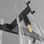 Люстра светодиодная с 8-ю прозрачными плафонами из акрила и стали Glass Cylinder Black варинант исполнения - 6 | Loft Concept в Уфе