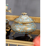 Шкатулка голубого цвета с золотым растительным узором Eden Garden варинант исполнения - 3 | Loft Concept в Уфе