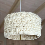 Вязаный шерстяной светильник Knitted wool lamp Cylinder варинант исполнения - 2 | Loft Concept в Уфе