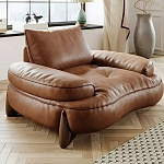 Кресло кожаное с деревянным каркасом Medieval Furniture варинант исполнения - 4 | Loft Concept в Уфе