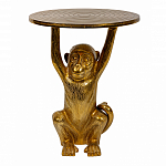 Столик с подстольем в виде обезьянки Bombay Gold варинант исполнения - 2 | Loft Concept в Уфе