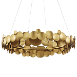 Люстра круглая из многослойных золотых дисков Metal Disc Chandelier варинант исполнения - 5 | Loft Concept в Уфе