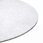 Круглый обеденный стол с белой мраморной столешницей White Tabletop on Black Base варинант исполнения - 6 | Loft Concept в Уфе