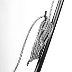 Торшер в виде прожектора с круглым тканевым абажуром на треноге черного цвета Radiance Éclat варинант исполнения - 7 | Loft Concept в Уфе