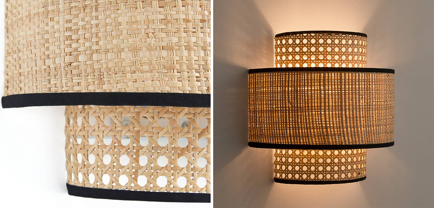 Бра Ottar Wicker Double lampshade - Loft-Concept в Уфе