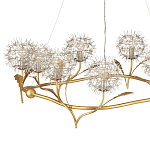 Люстра круглая с декором в виде цветков одуванчика Hanging Dandelion варинант исполнения - 2 | Loft Concept в Уфе