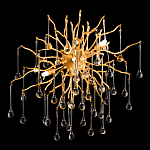 Бра с лучеобразным основанием и подвесками из прозрачного стекла в виде длинных капель Droplet Chandelier варинант исполнения - 2 | Loft Concept в Уфе