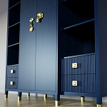 Большой шкаф с витриной Elsa Dreams Blue варинант исполнения - 4 | Loft Concept в Уфе