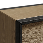 ТВ тумба 2 двери и 2 ящика с подсветкой на рельефном фасаде Warm Industrial варинант исполнения - 6 | Loft Concept в Уфе