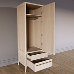 Узкий Шкаф Primo с 2 выдвижными ящиками Светлый дуб варинант исполнения - 7 | Loft Concept в Уфе