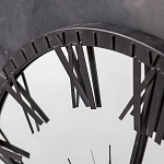 Часы настенные зеркальные с чёрным металлическим циферблатом Mirror Tower Clock варинант исполнения - 4 | Loft Concept в Уфе