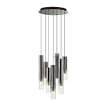 Люстра каскадная с 7-ю цилиндрическими плафонами из стекла Luminous Cylinders варинант исполнения - 2 | Loft Concept в Уфе