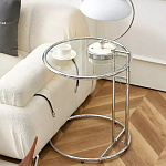 Дизайнерский журнальный стол круглый на стальном каркасе Fahek варинант исполнения - 2 | Loft Concept в Уфе