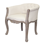 Кресло низкое в стиле прованс Бежевый Лен Louis French Armchair  варинант исполнения - 3 | Loft Concept в Уфе