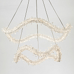 Двухъярусная кольцевая люстра с хрустальным декором Gilbertine Crystal Wavy Ring Chandelier варинант исполнения - 3 | Loft Concept в Уфе