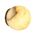 Настенно-потолочный светильник с плафоном в форме шара из алебастра Cryptocrystalline Stone варинант исполнения - 8 | Loft Concept в Уфе