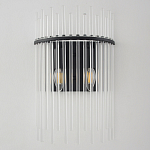 Бра со стеклянными прозрачными трубками и черным металлическим каркасом Nembus варинант исполнения - 1 | Loft Concept в Уфе