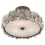 Потолочный светильник круглый с абажуром из устричных раковин Sea Ravens варинант исполнения - 3 | Loft Concept в Уфе