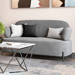 Диван в велюровой обивке серого цвета COLOR BLOCK варинант исполнения - 8 | Loft Concept в Уфе