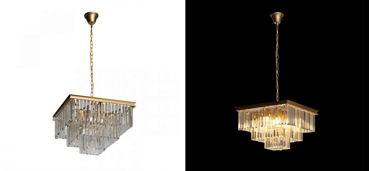 Квадратная Люстра RH 1920s Odeon GOLD iron Three Layers Прозрачное Стекло 50х50 Квадратная Люстра RH 1920s Odeon GOLD iron Three Layers Прозрачное Стекло 50х50 - Loft-Concept в Уфе
