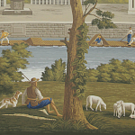 Обои ручная роспись Monuments of Paris Roberts on scenic paper варинант исполнения - 1 | Loft Concept в Уфе