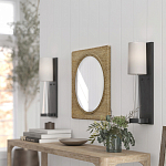 Бра на прозрачном штативе с тканевым абажуром в форме цилиндра Conciseness варинант исполнения - 5 | Loft Concept в Уфе