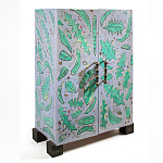 Премиальный Шкаф Defoliation двухстворчатый роспись зеленые листья  варинант исполнения - 1 | Loft Concept в Уфе