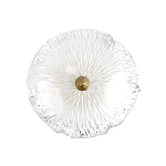 Бра в форме прозрачного стеклянного цветка с рельефной текстурой Textured Glass варинант исполнения - 3 | Loft Concept в Уфе