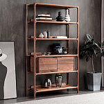 Стеллаж в гостиную для книг Moon Walnut Furniture варинант исполнения - 4 | Loft Concept в Уфе