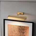 Светильник для картин цвета состаренная латунь с широким плафоном на прямоугольном основании Elstead Lighting варинант исполнения - 12 | Loft Concept в Уфе