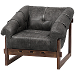 Кресло Duncan винтажная черная кожа варинант исполнения - 2 | Loft Concept в Уфе