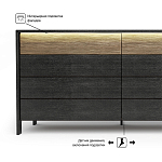 Комод 8 ящиков с подсветкой на рельефном фасаде Warm Industrial варинант исполнения - 6 | Loft Concept в Уфе