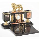 Настольный письменный набор из яшмы и долерита с декором виде льва Manager Organizer варинант исполнения - 2 | Loft Concept в Уфе