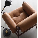 Кресло с деревянным каркасом и обивкой из натуральной кожи Medieval Furniture варинант исполнения - 5 | Loft Concept в Уфе